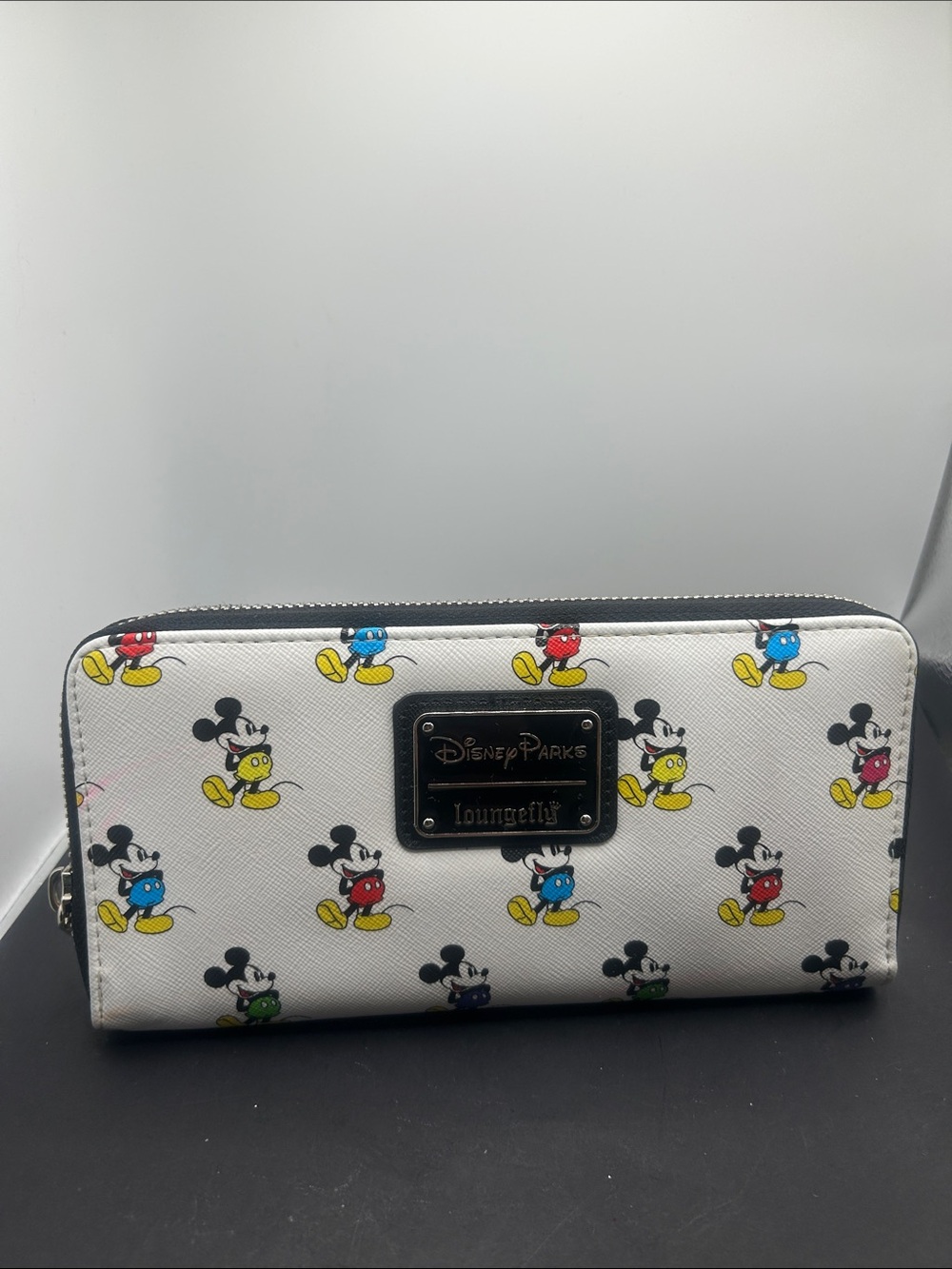 Loungefly White Mickey Multicolor Zip Wallet